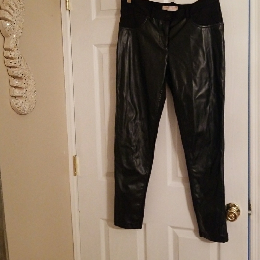 Black pleather jeggings